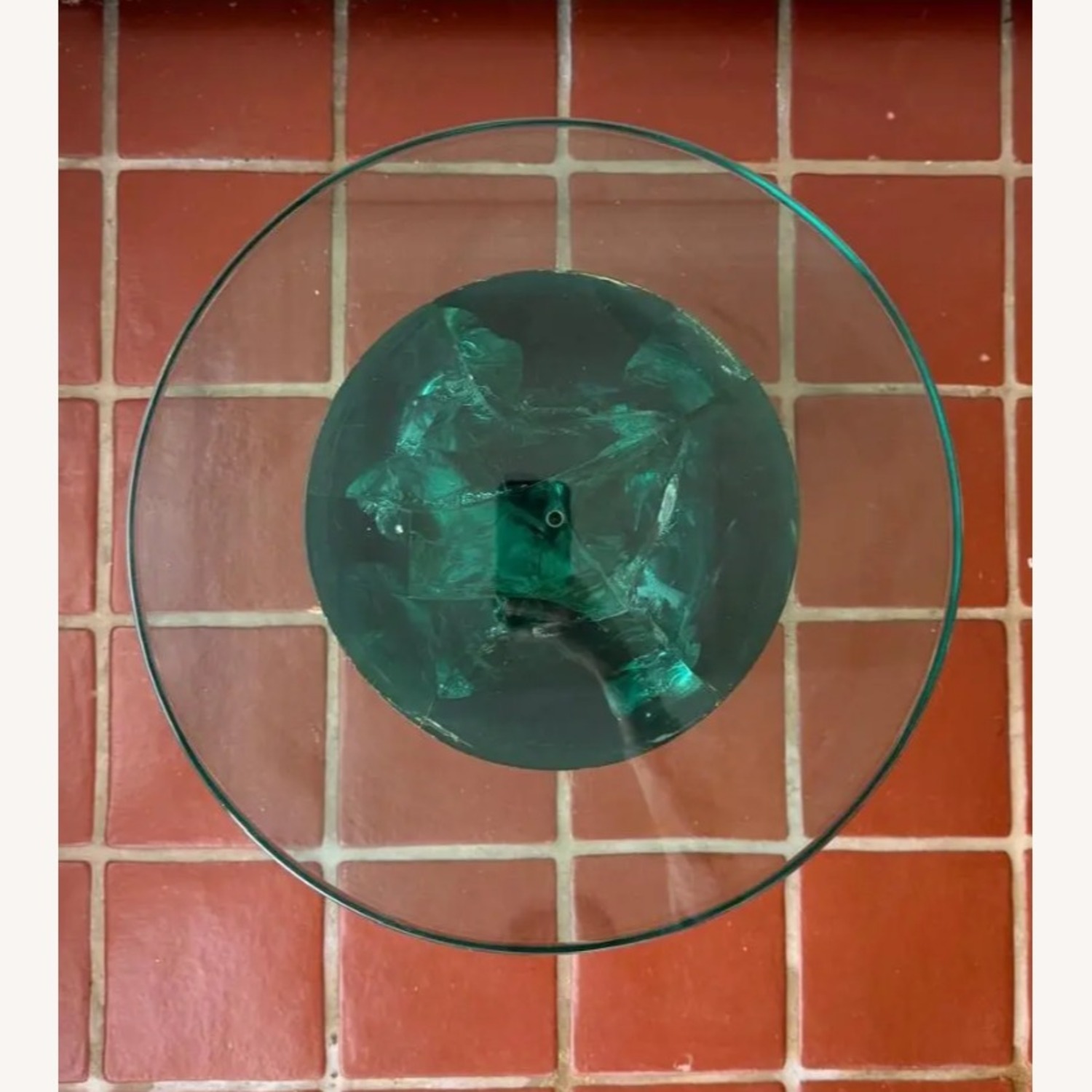 1980s Resin Accent Table With Glass Top - image-5