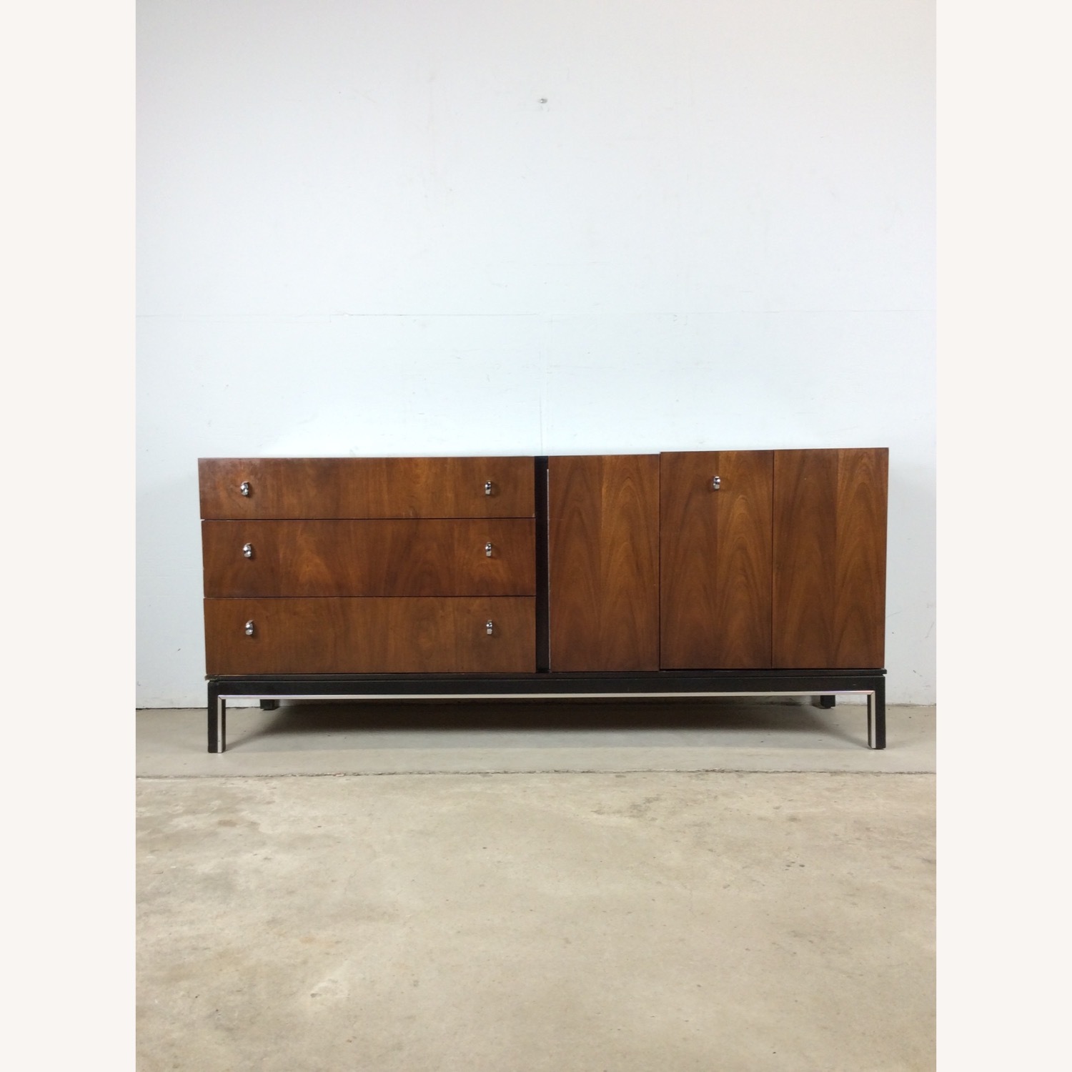 Mid Century Lowboy by Martinsville with Chrome - image-1