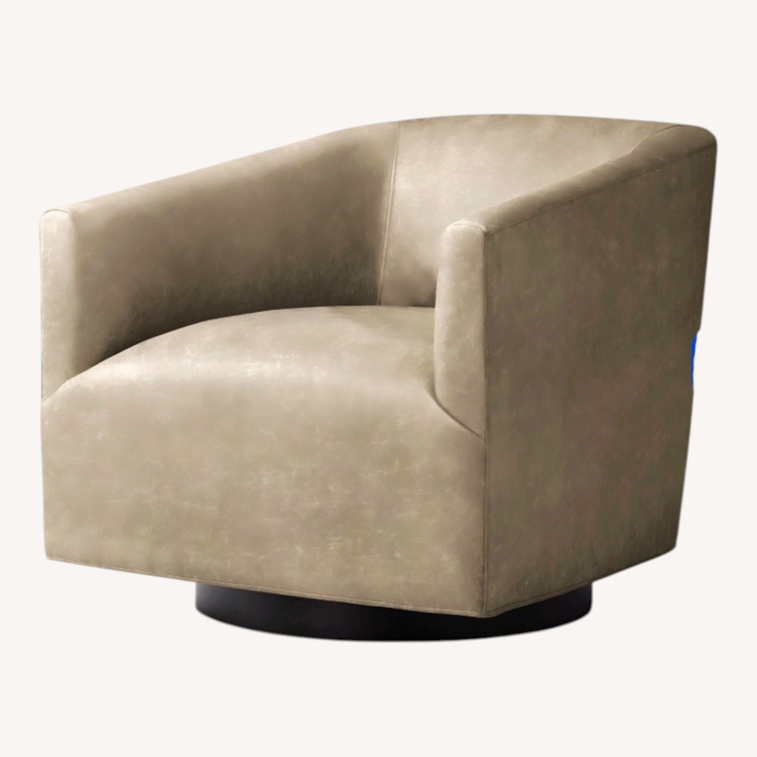 Restoration Hardware 1950s Italian Shelter Dark Gray Leather Armchair - image-0