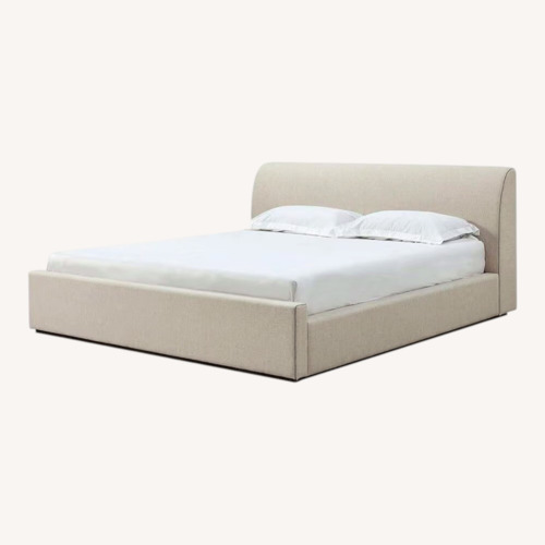 Used Urban Home Natural Fabric King Bed for sale on AptDeco