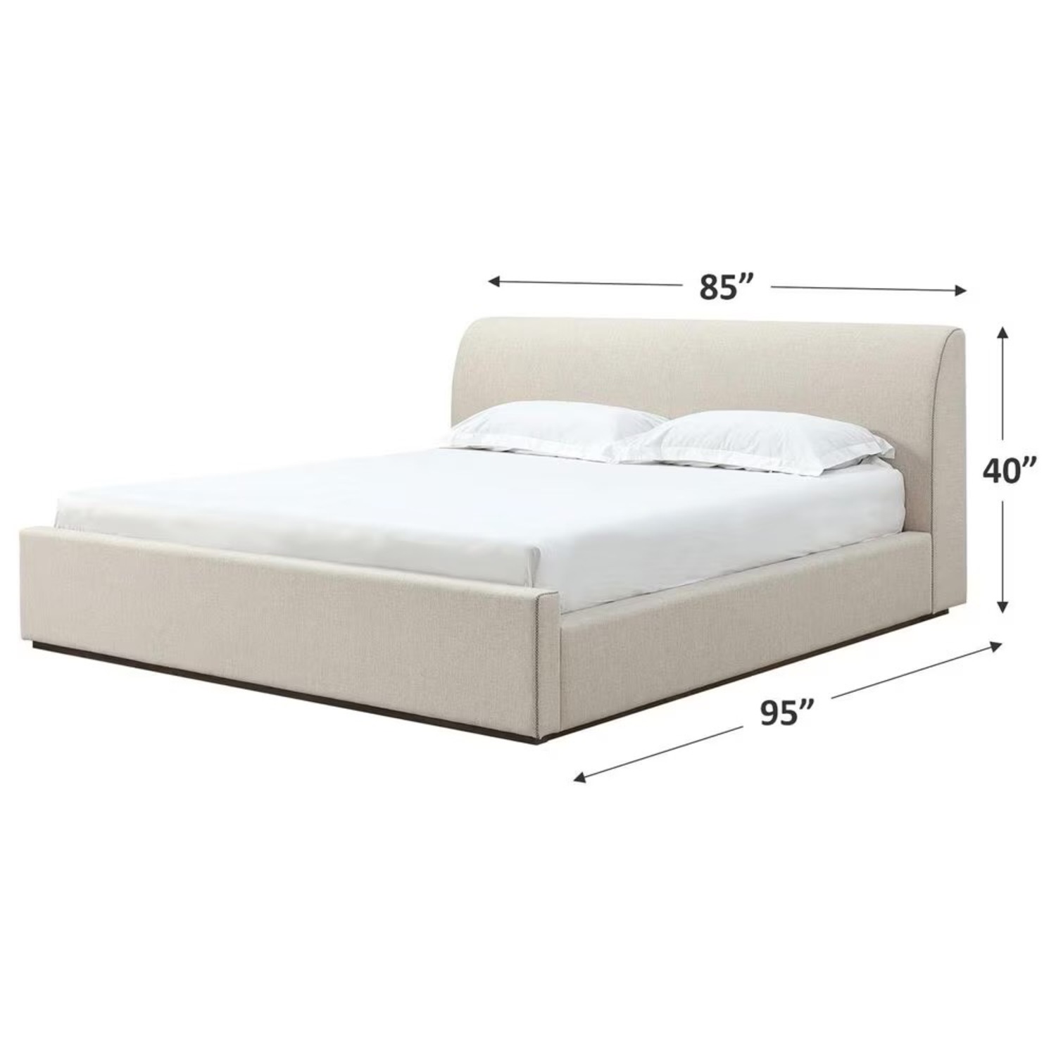 Urban Home Natural Fabric King Bed - image-5