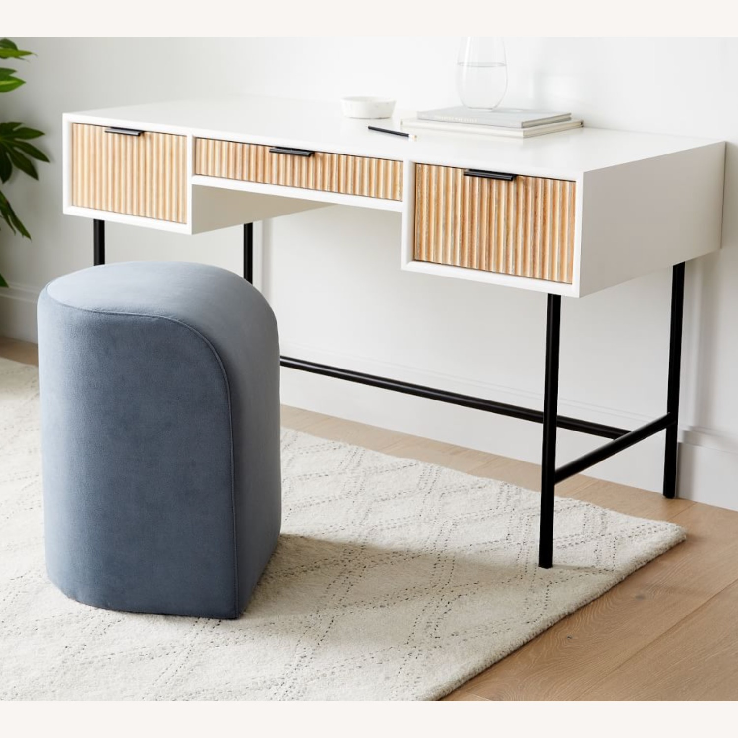 West Elm Tilly Ottoman - Pink - image-1