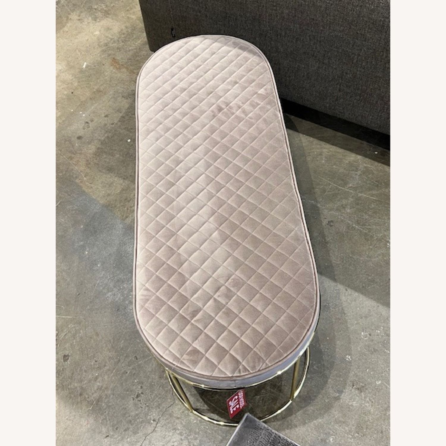 Calligaris Atollo Light Gray Fabric Bench - image-3