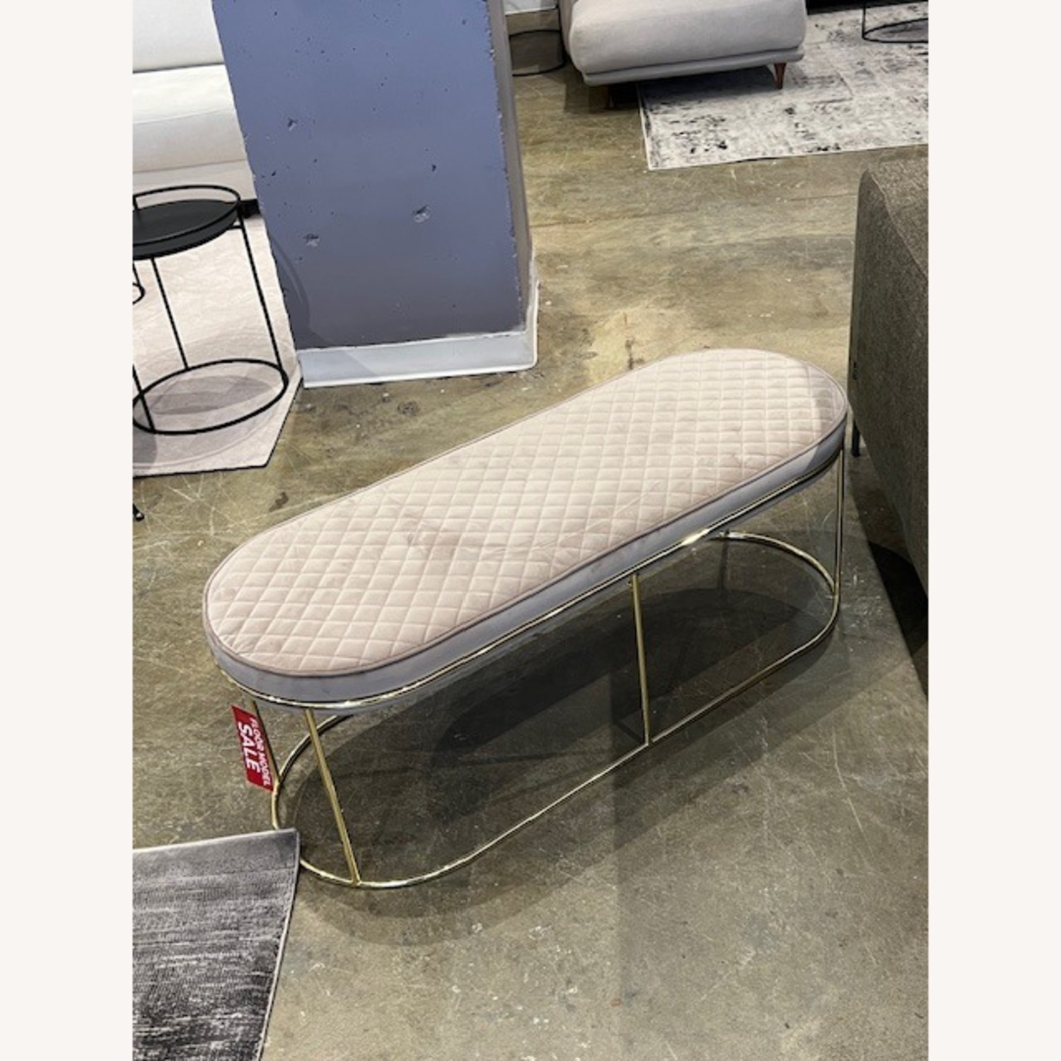 Calligaris Atollo Light Gray Fabric Bench - image-2