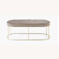 Calligaris Atollo Light Gray Fabric Bench