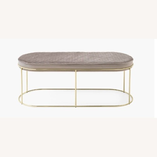 Used Calligaris Atollo Light Gray Fabric Bench for sale on AptDeco