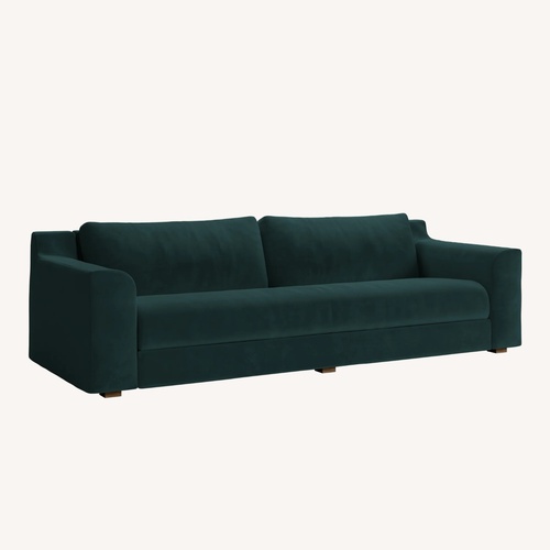 Used Sabai Design The Elevate Green Velvet 3+ Seater Sofa for sale on AptDeco