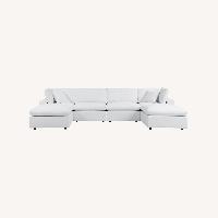 Modway White Commix Sunbrella 6 Piece Sectional