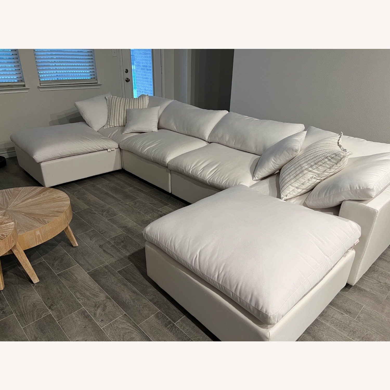 Modway White Commix Sunbrella 6 Piece Sectional - image-3