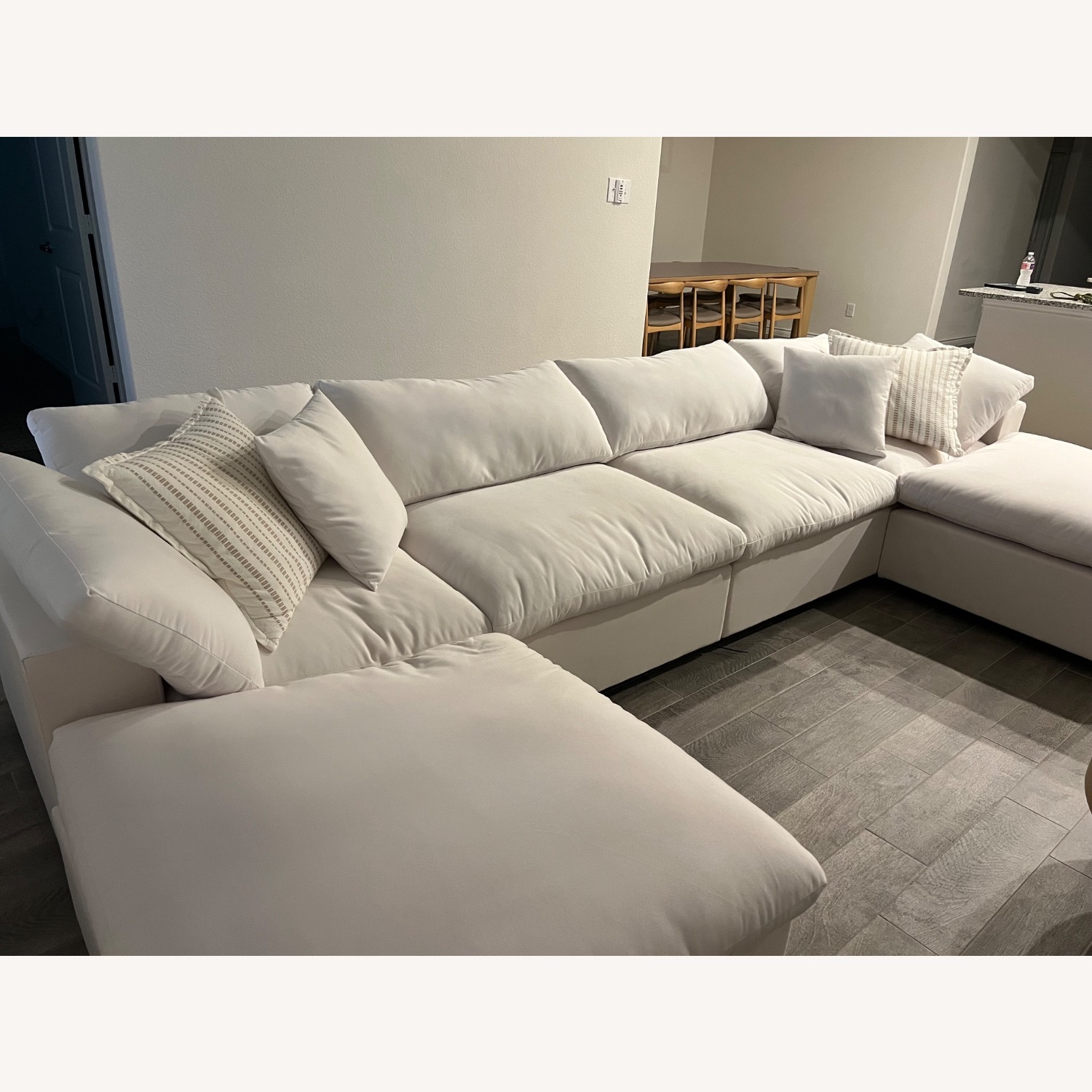 Modway White Commix Sunbrella 6 Piece Sectional - image-2