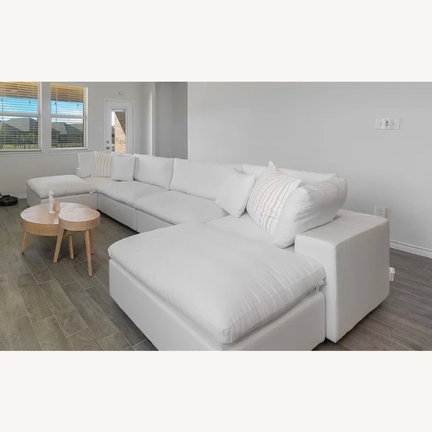 Modway White Commix Sunbrella 6 Piece Sectional - image-1