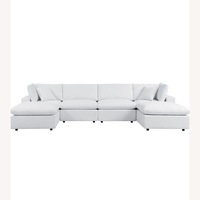 Modway White Commix Sunbrella 6 Piece Sectional