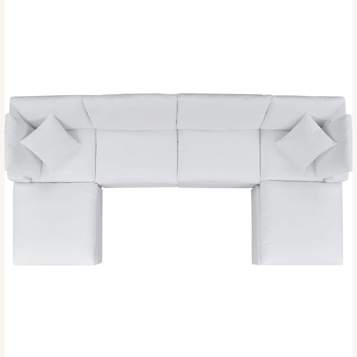 Modway White Commix Sunbrella 6 Piece Sectional - image-5