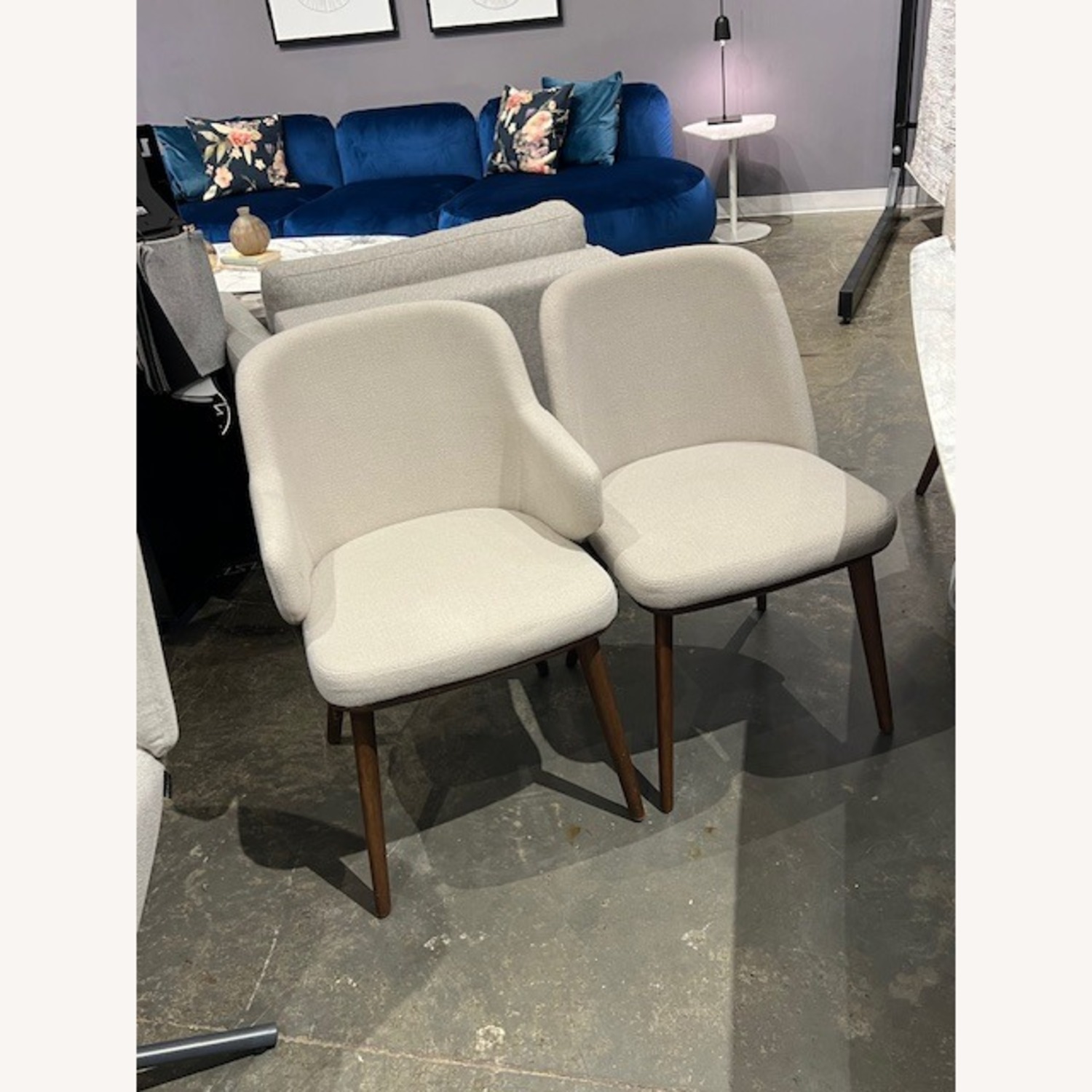 Calligaris Foyer Natural Fabric Dining Chairs - image-1