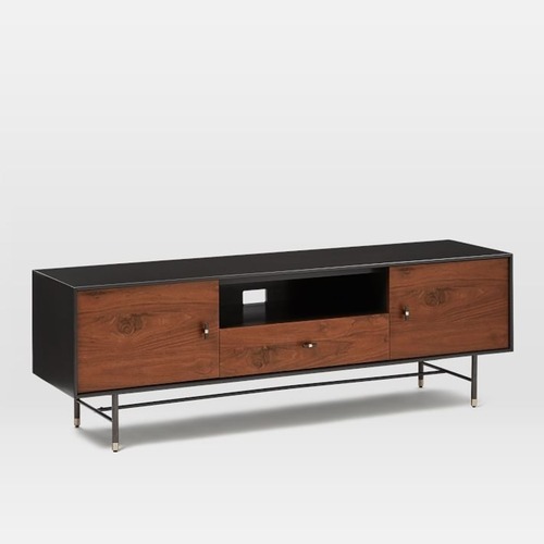 Used West Elm Modernist Wood + Lacquer Media Console 68" for sale on AptDeco