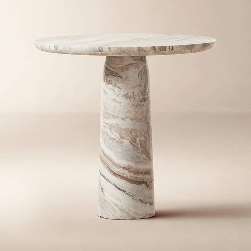 Used CB2 Babylon 30" Round Torrento Grey Marble Bistro Table for sale on AptDeco