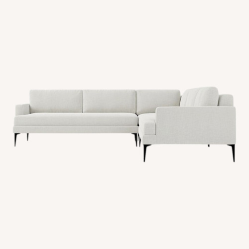 Used West Elm Andes Natural Linen 3+ Piece Sectional for sale on AptDeco