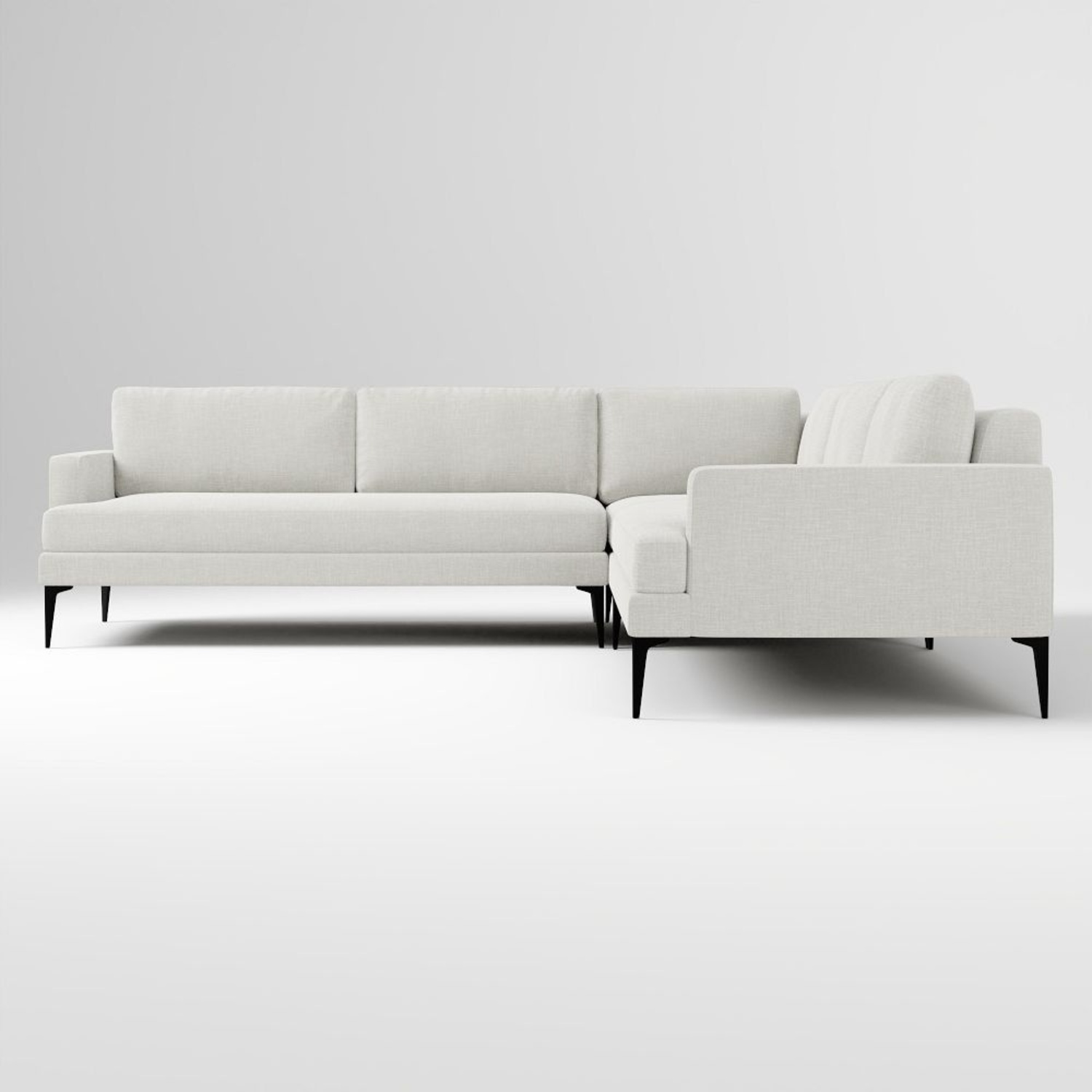 West Elm Andes Natural Linen 3+ Piece Sectional - image-5