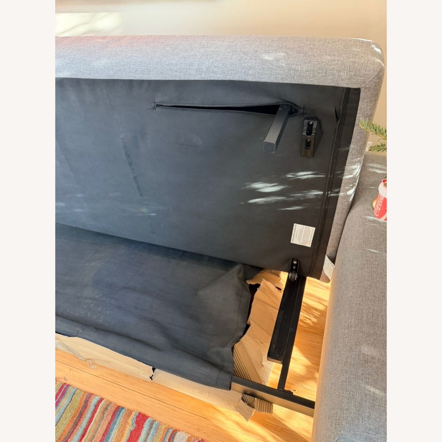 Dark Gray Fabric Sleeper Sofa - image-4