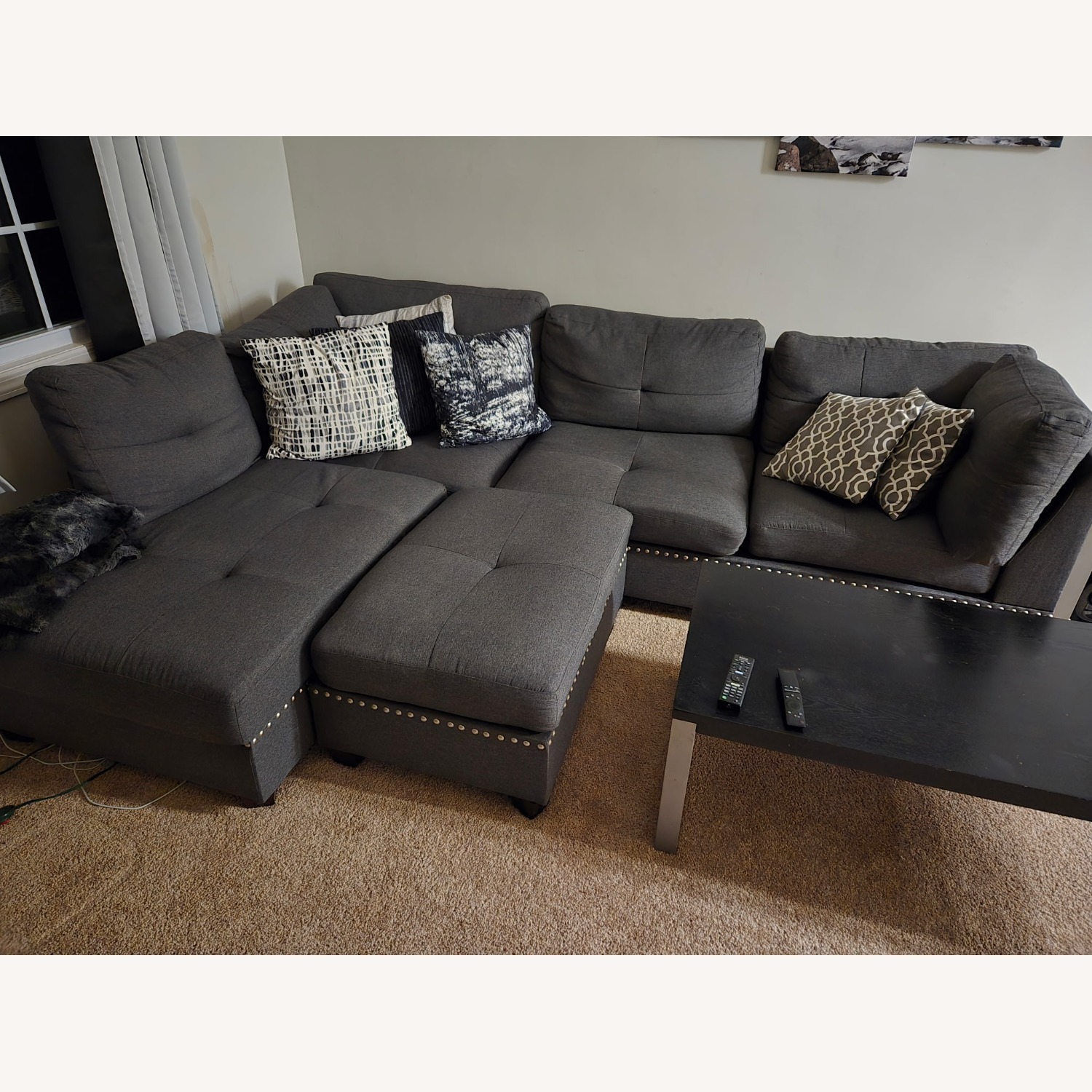 Sofa with Chaise & Ottoman - image-0