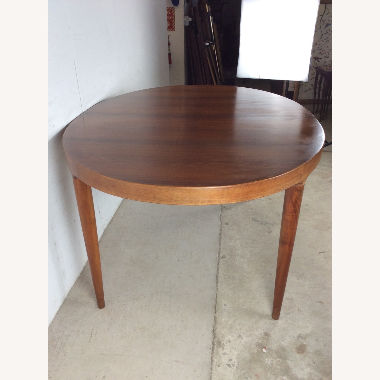 Danish Modern Teak Oval Dining Table with 3 Leafs - image-11