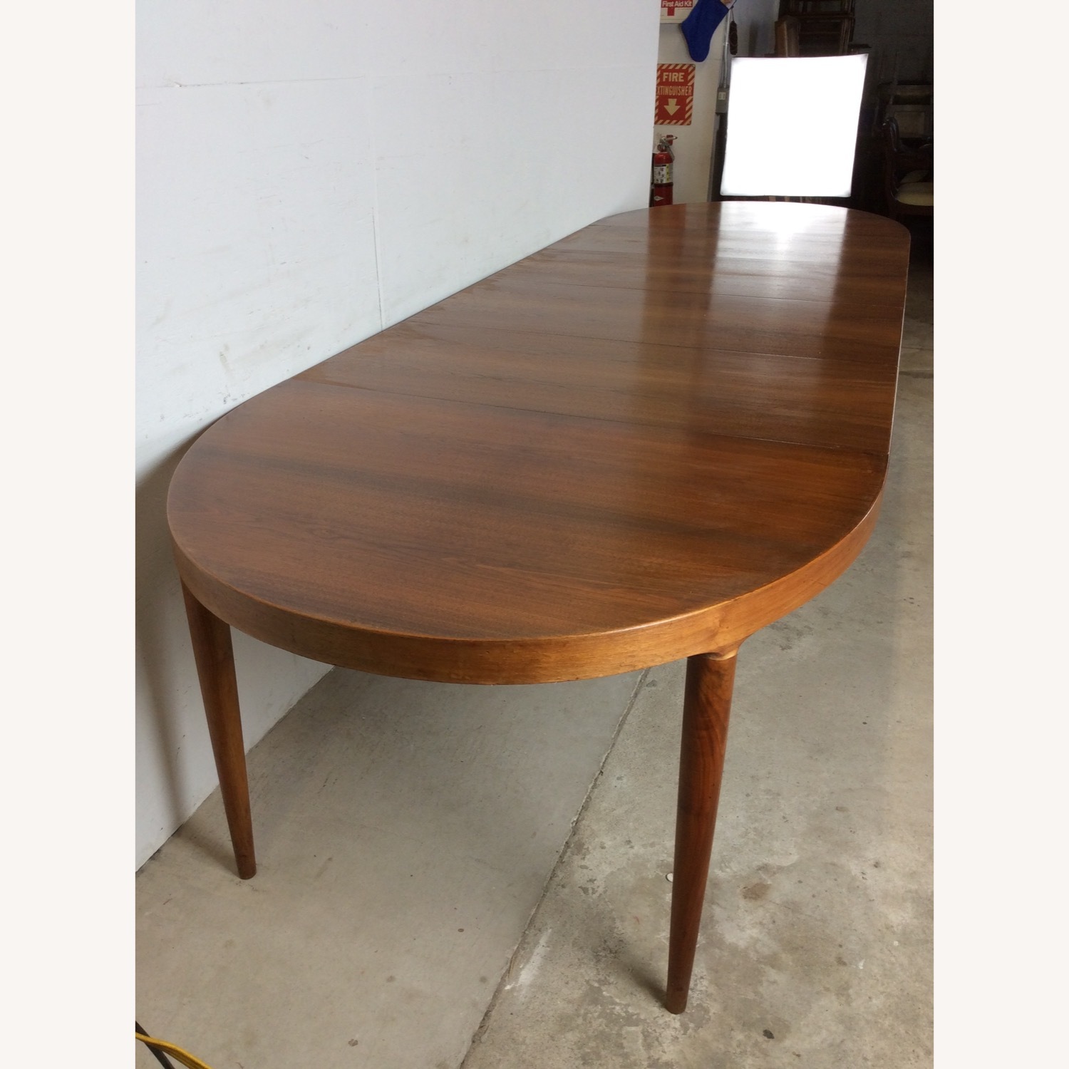 Danish Modern Teak Oval Dining Table with 3 Leafs - image-25
