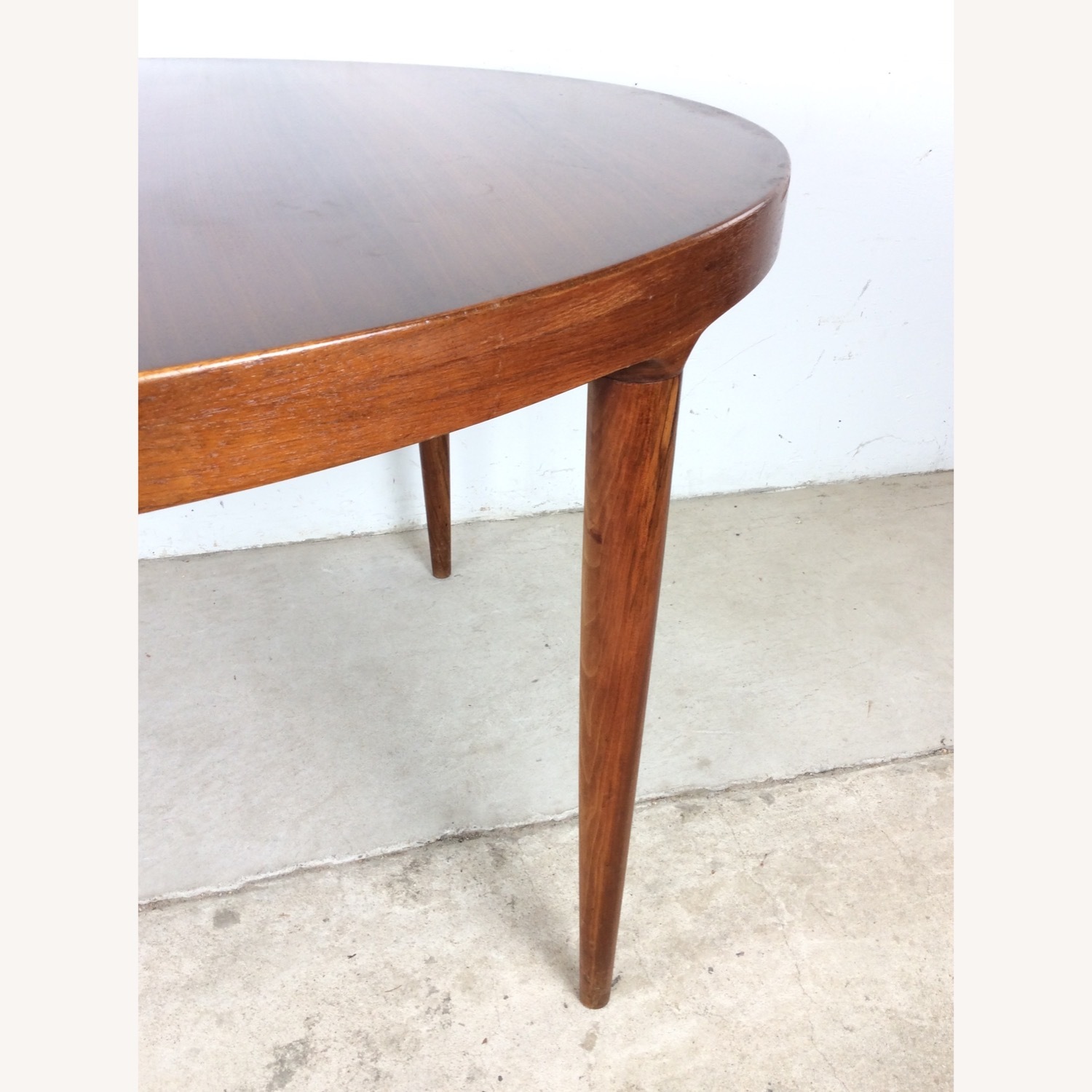 Danish Modern Teak Oval Dining Table with 3 Leafs - image-17
