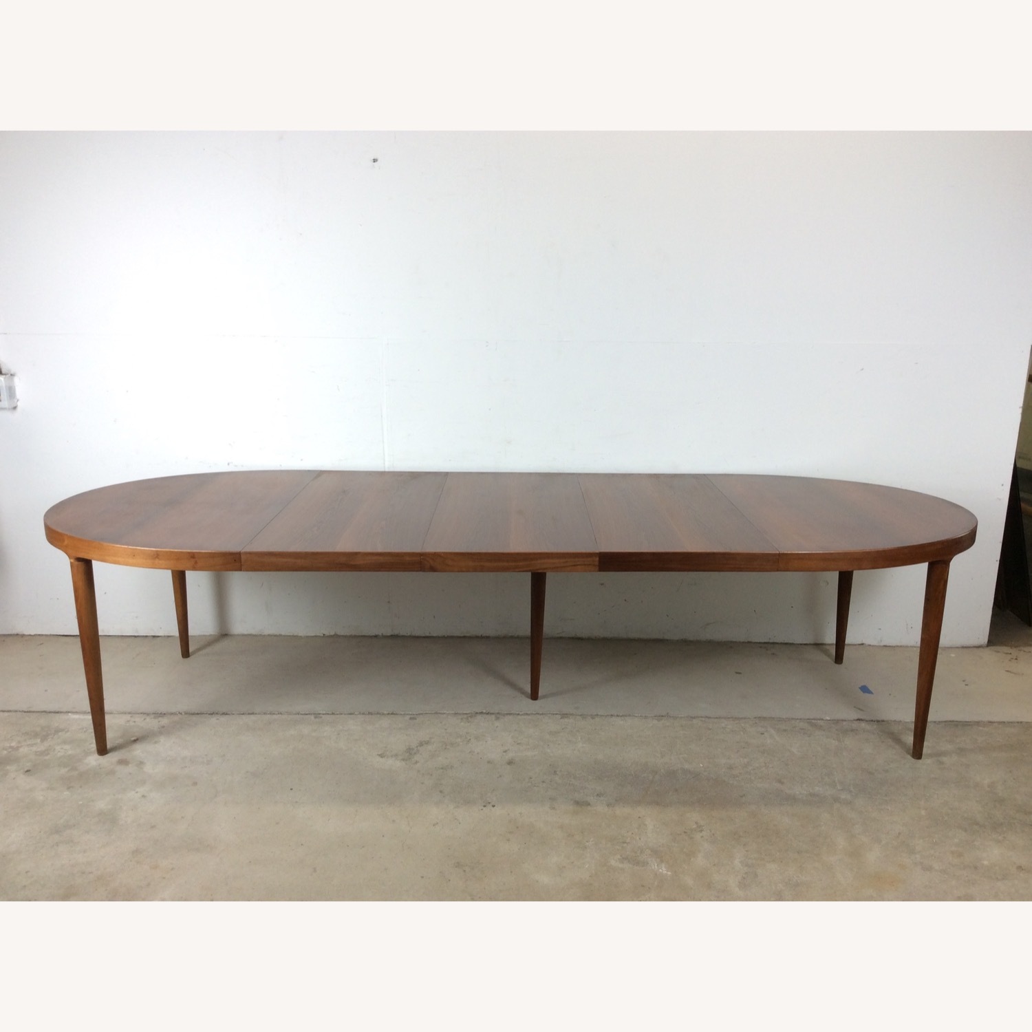 Danish Modern Teak Oval Dining Table with 3 Leafs - image-34