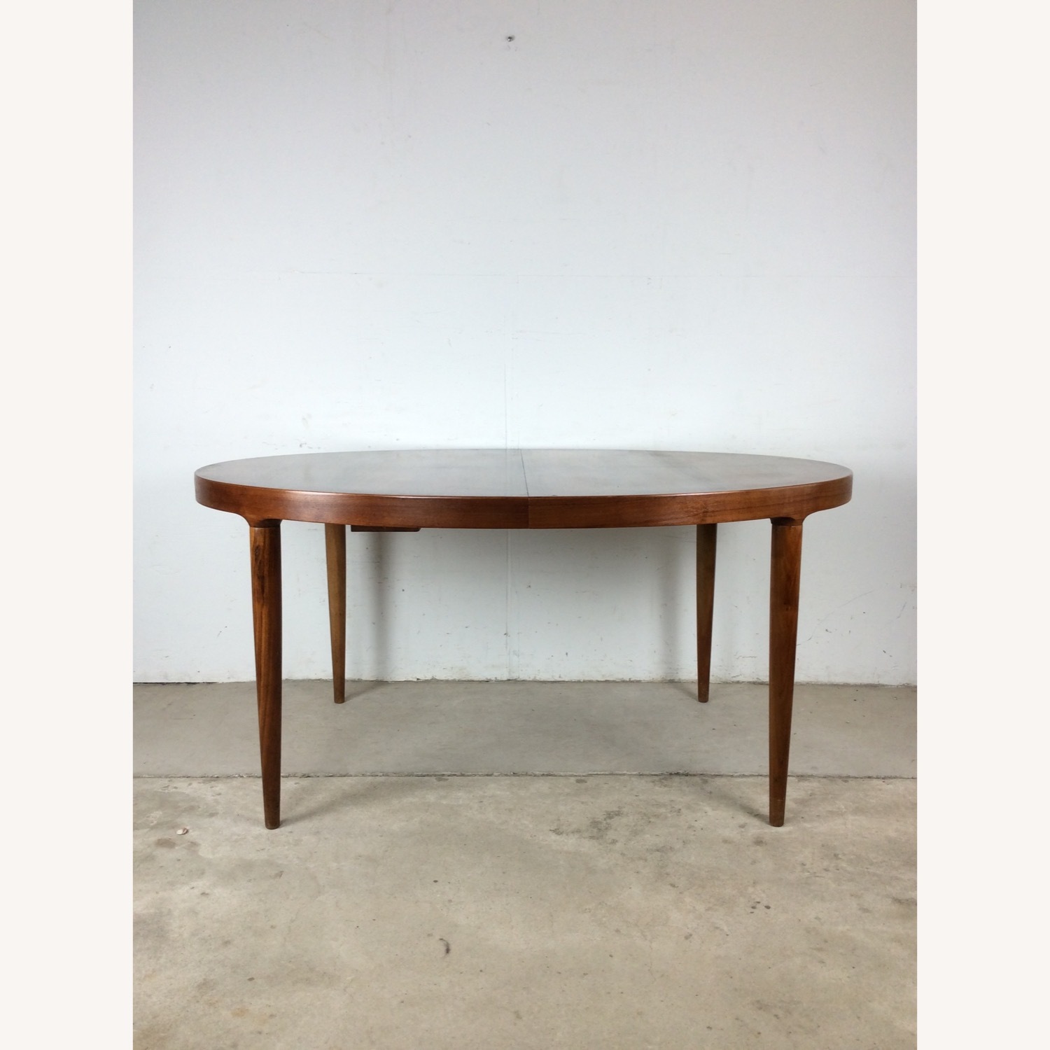 Danish Modern Teak Oval Dining Table with 3 Leafs - image-0
