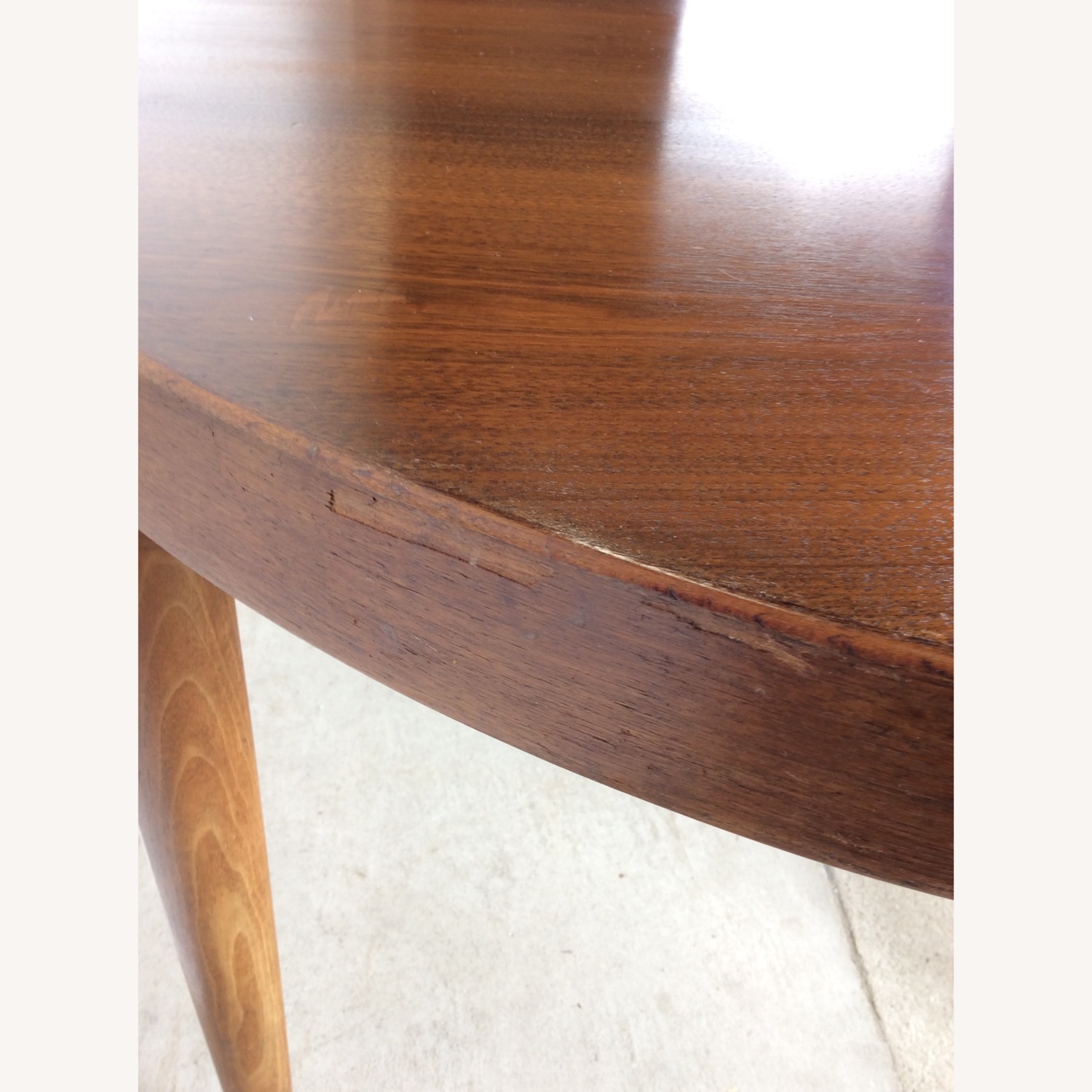Danish Modern Teak Oval Dining Table with 3 Leafs - image-7