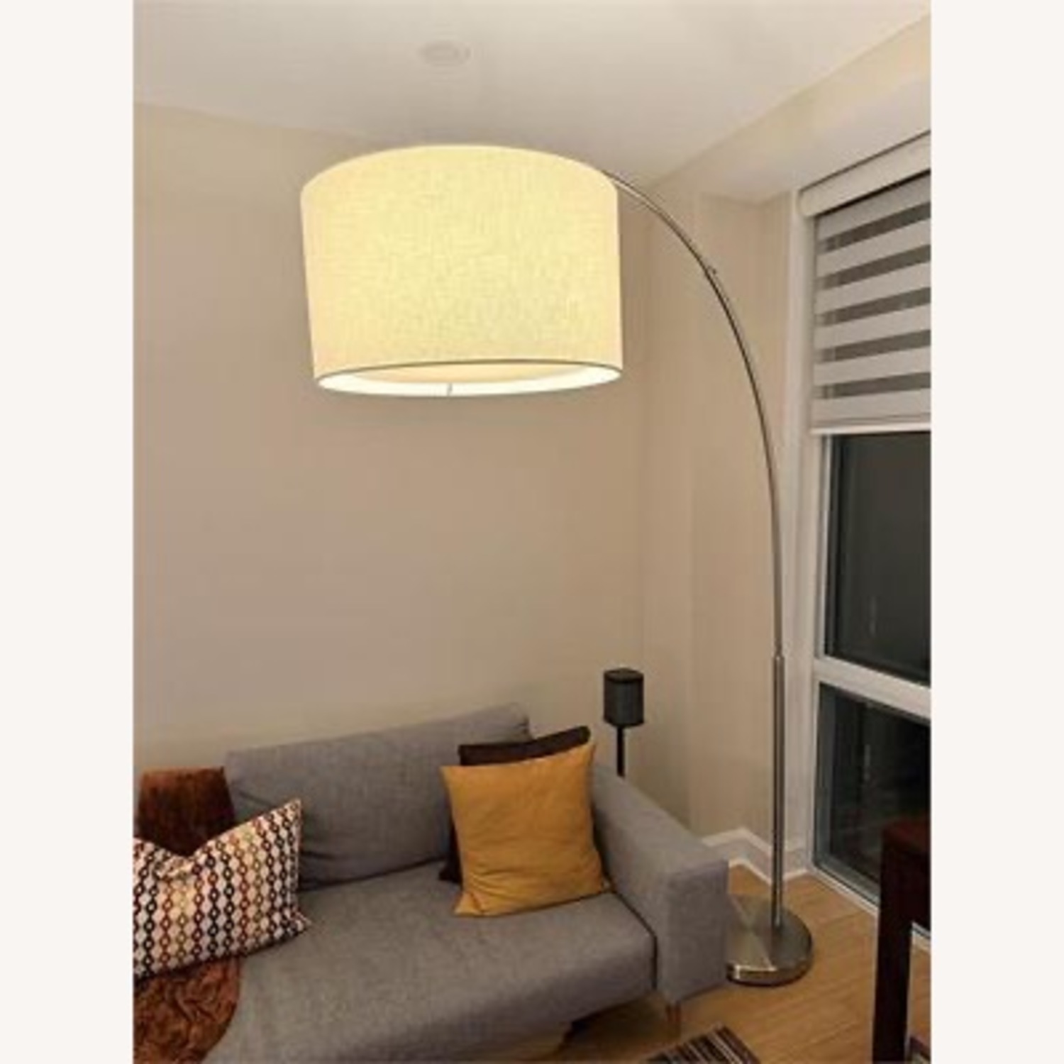 CB2 Big Dipper Arc Brushed-Nickel Floor Lamp - image-1