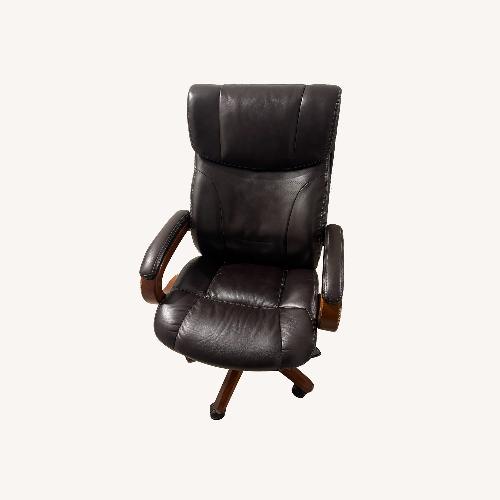 Used La-Z-Boy Dark Brown Leather Office Chair for sale on AptDeco