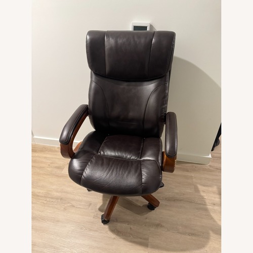 Used La-Z-Boy Dark Brown Leather Office Chair for sale on AptDeco
