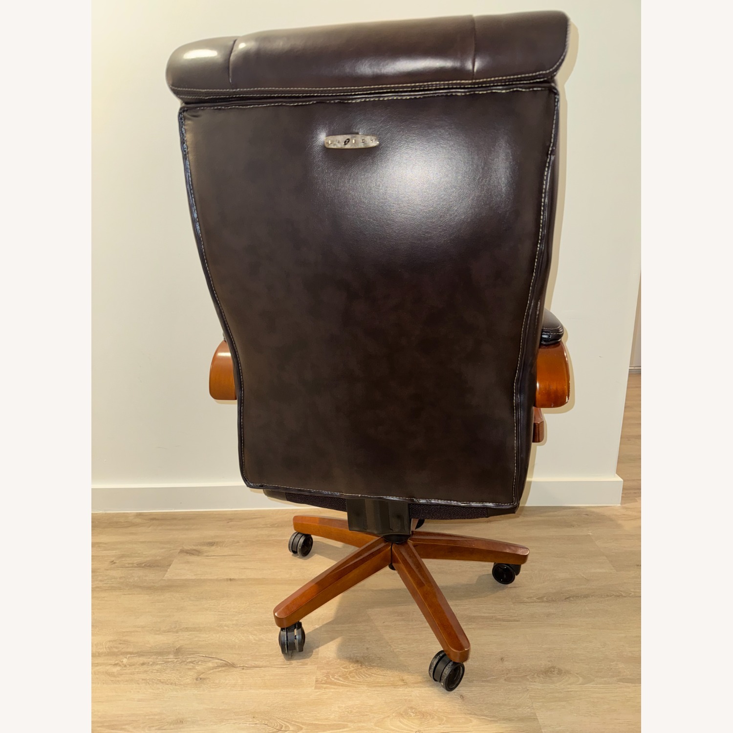 La-Z-Boy Dark Brown Leather Office Chair - image-6
