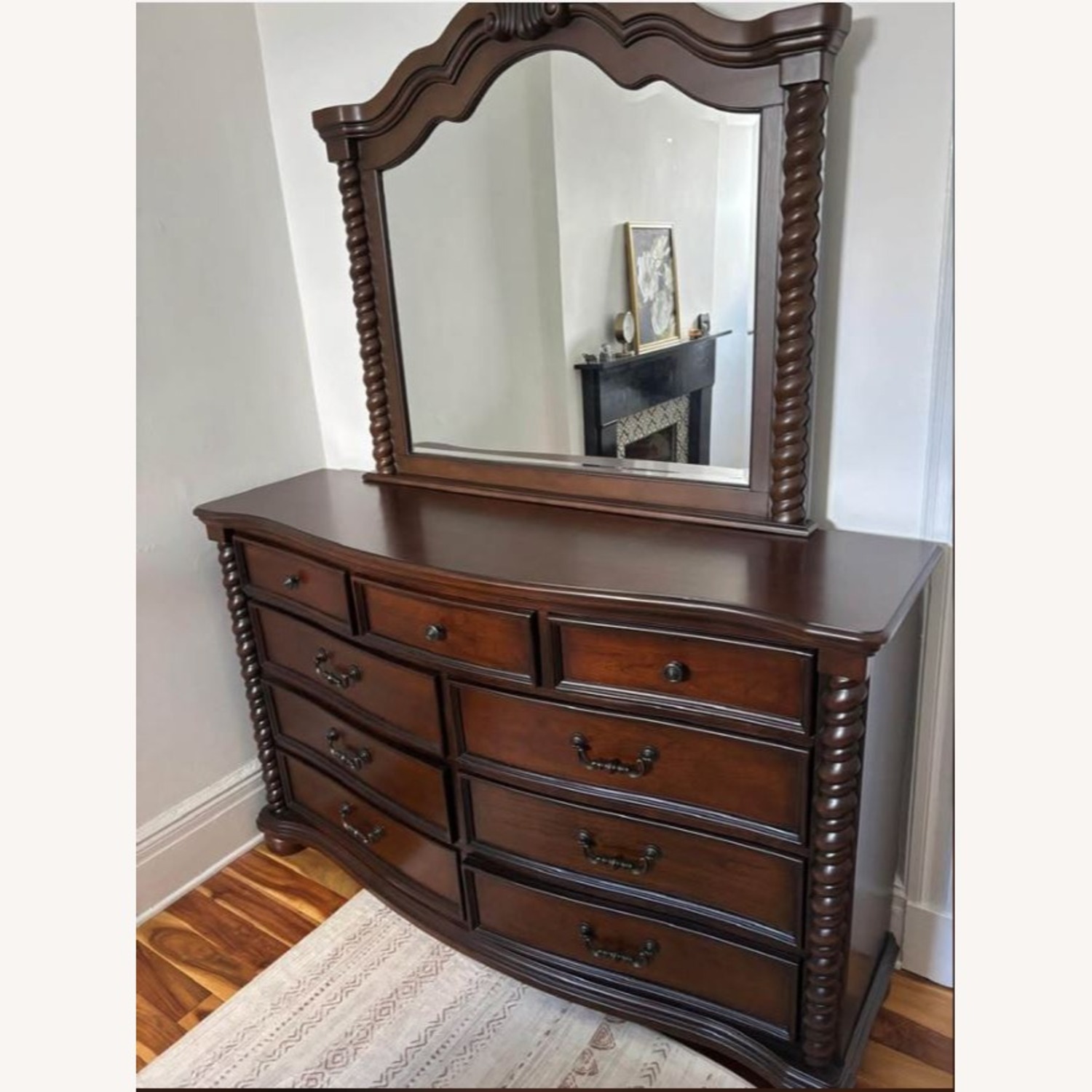 Raymour & Flanigan Dark Brown Wood Dresser - image-5