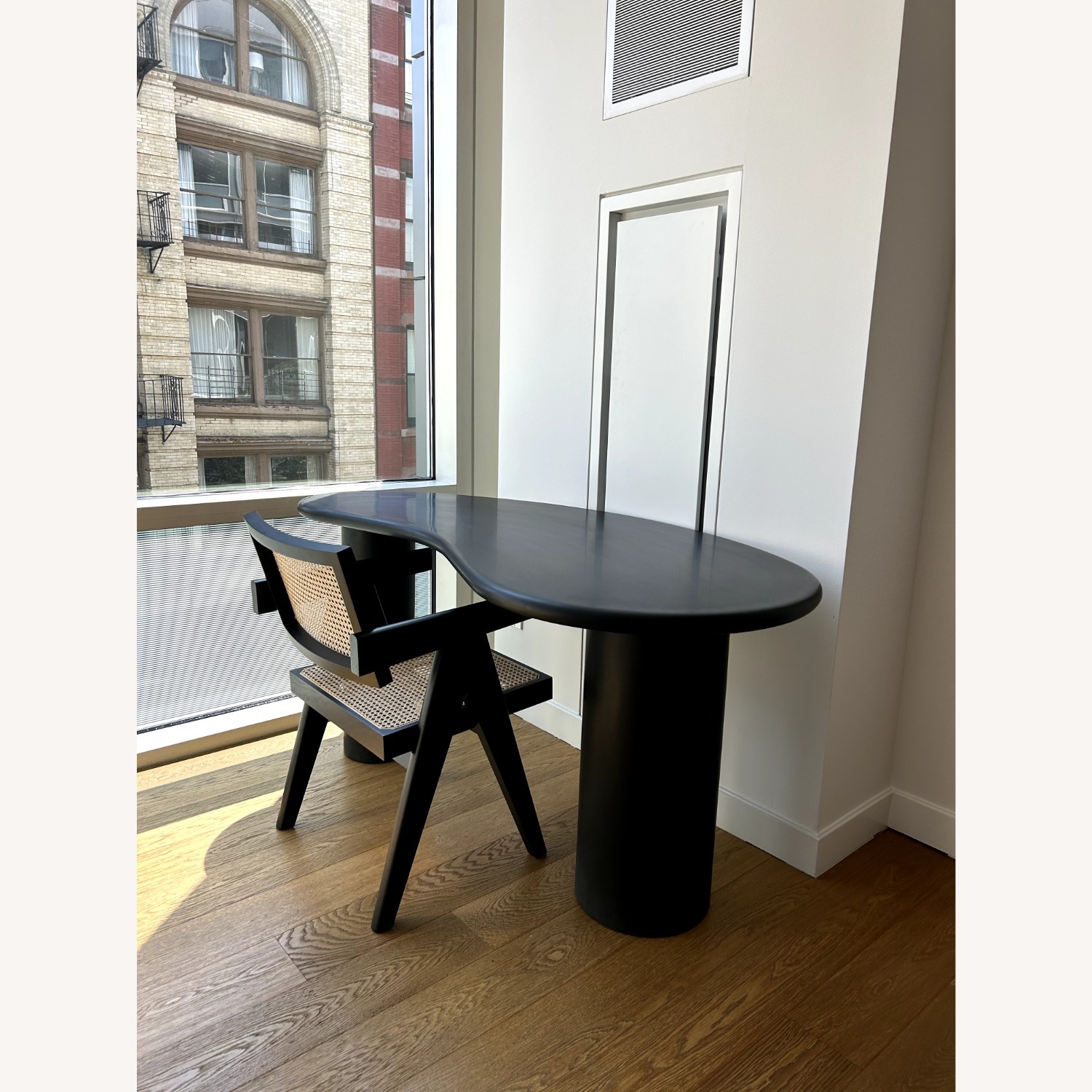 CB2 Bohne Black Resin Desk - image-1