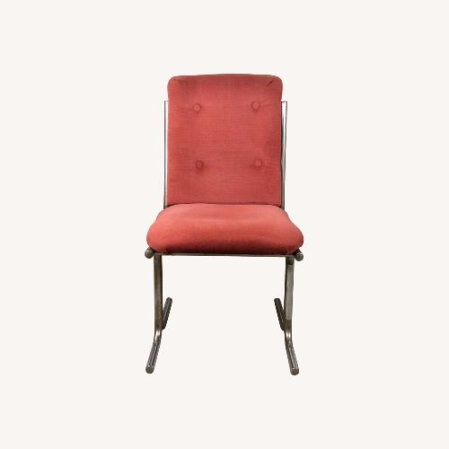 Used Set of 5 Postmodern Pink Upholstered Dining Chairs for sale on AptDeco