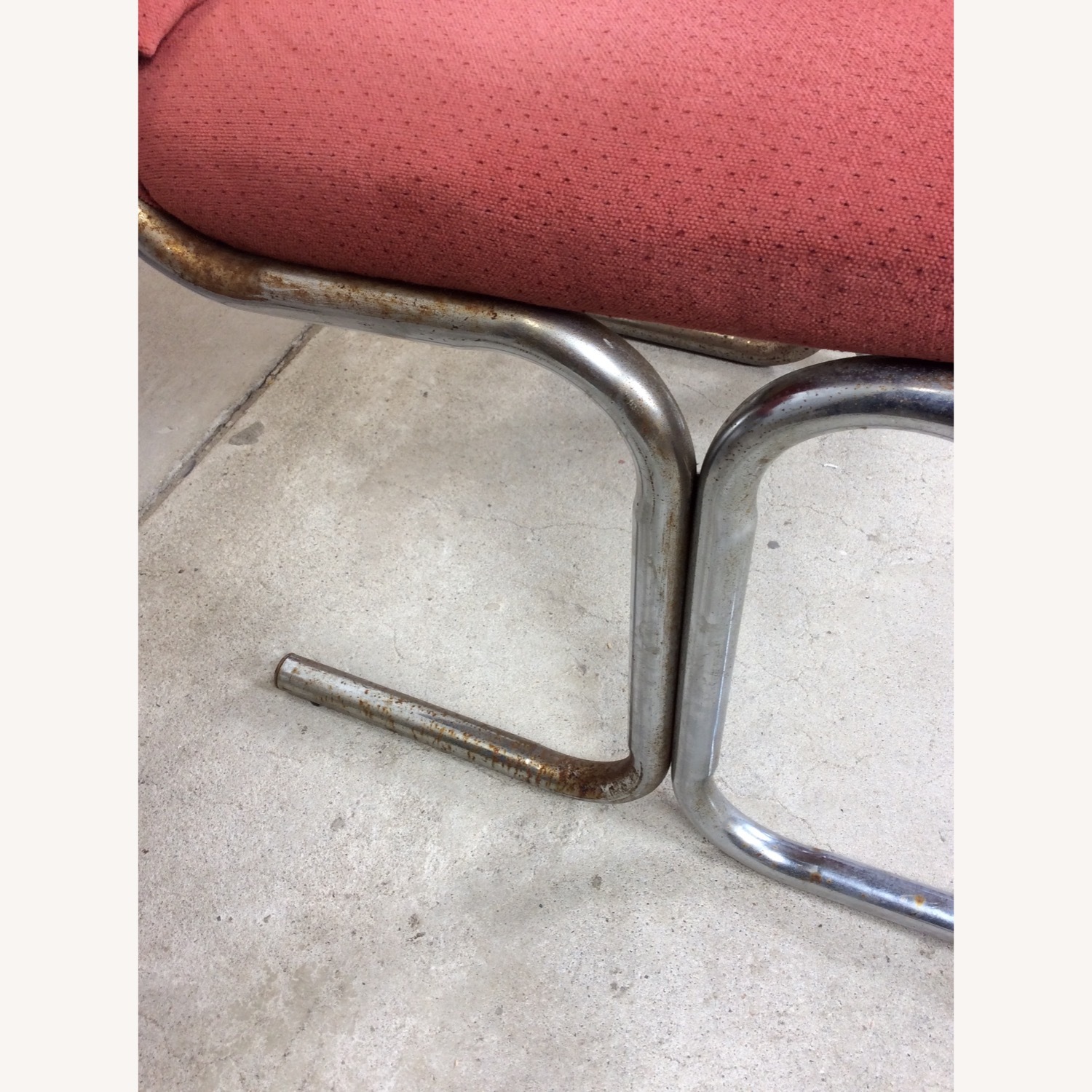 Set of 5 Postmodern Pink Upholstered Dining Chairs - image-9