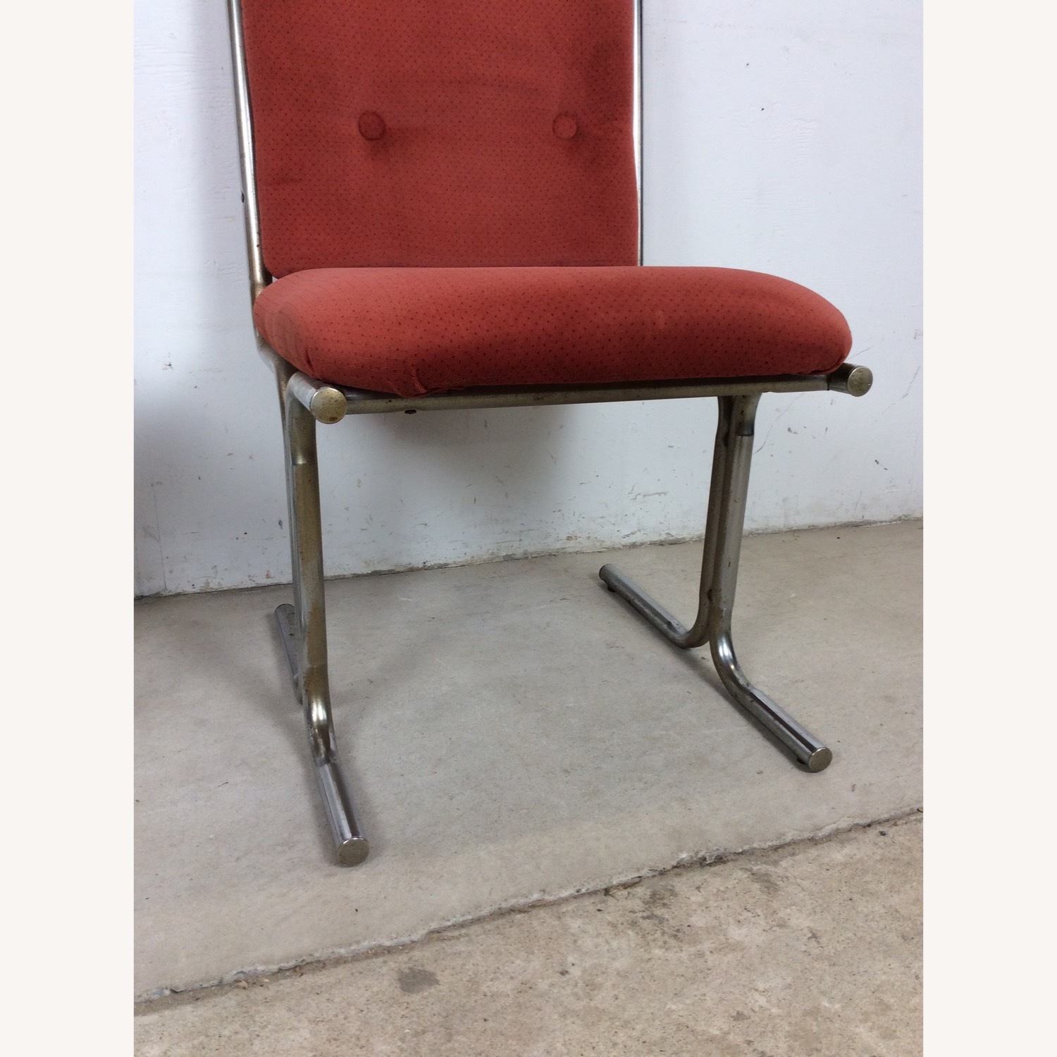 Set of 5 Postmodern Pink Upholstered Dining Chairs - image-18