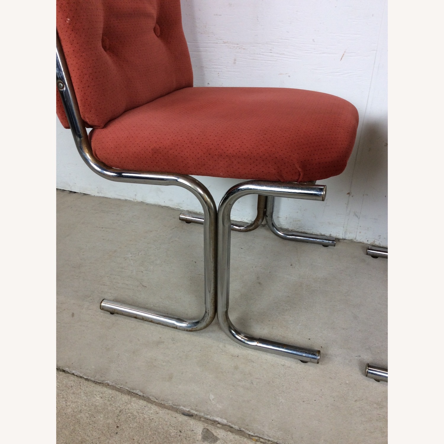 Set of 5 Postmodern Pink Upholstered Dining Chairs - image-30