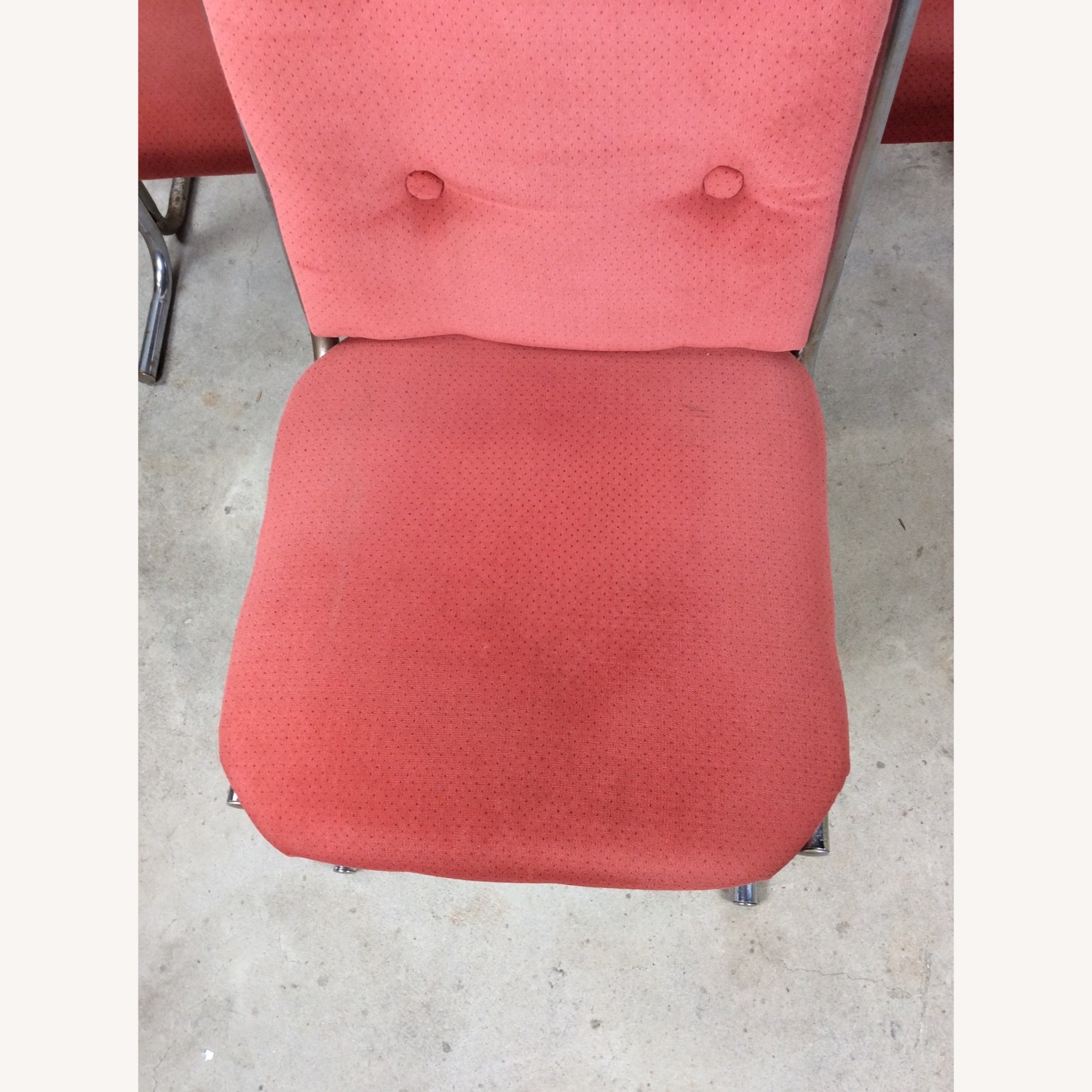 Set of 5 Postmodern Pink Upholstered Dining Chairs - image-4