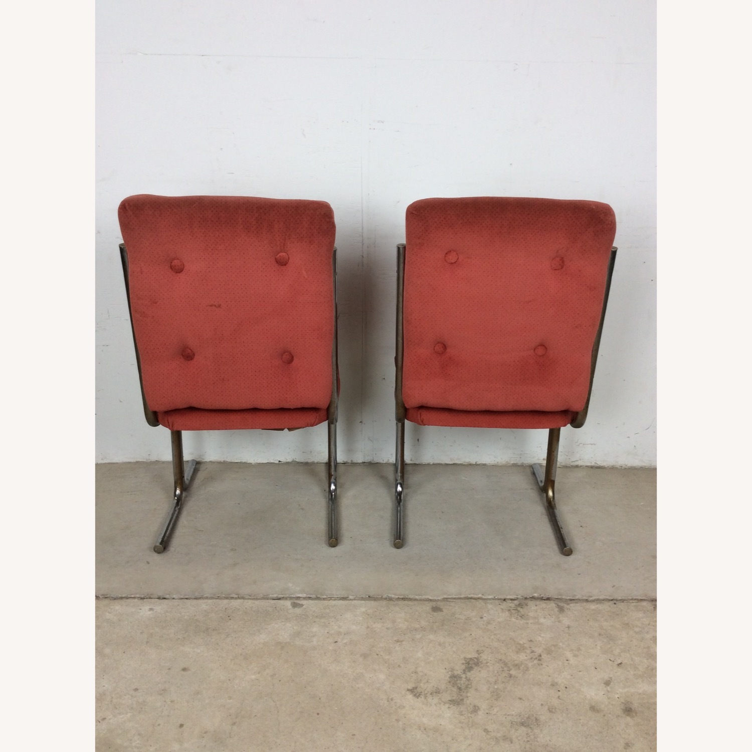 Set of 5 Postmodern Pink Upholstered Dining Chairs - image-24