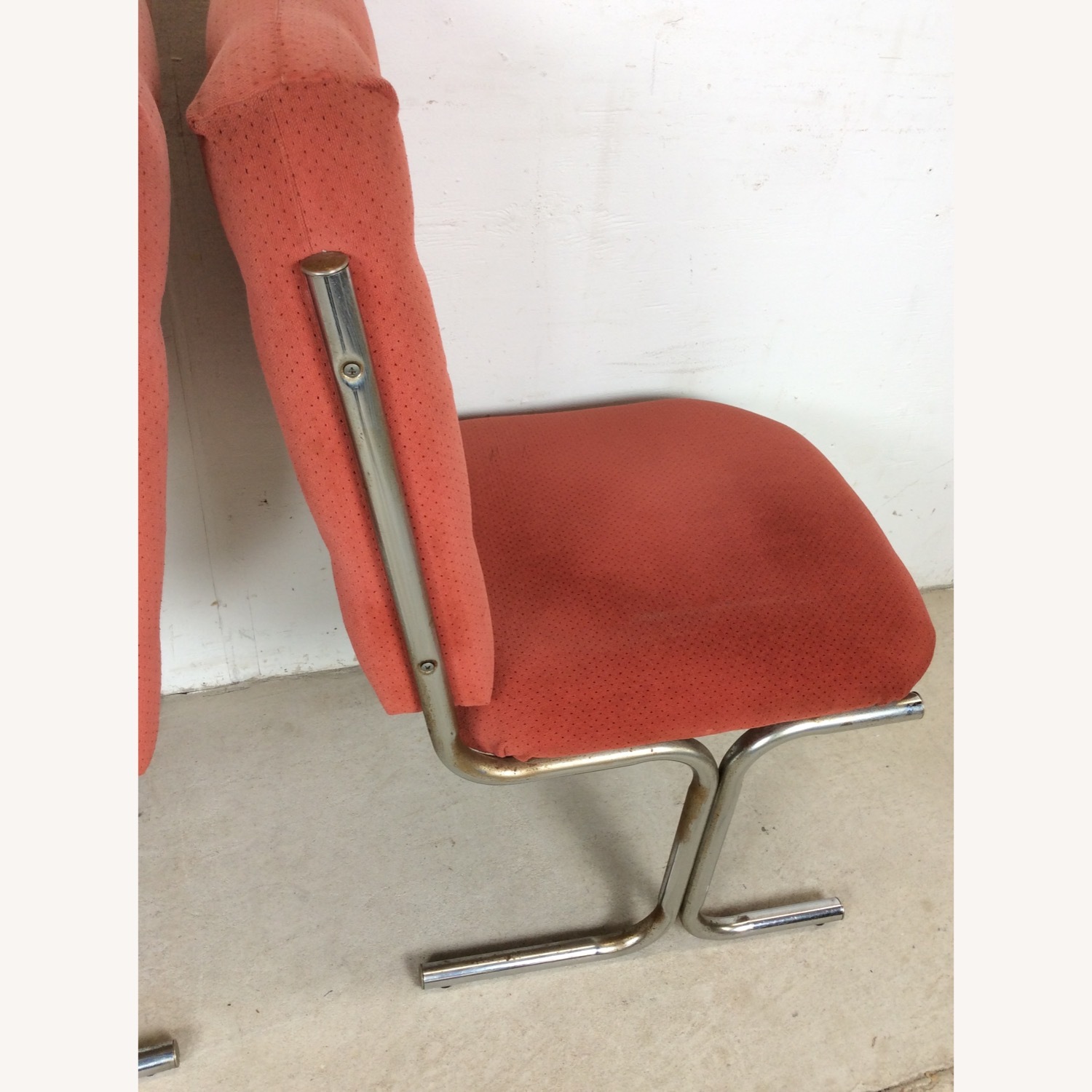 Set of 5 Postmodern Pink Upholstered Dining Chairs - image-23