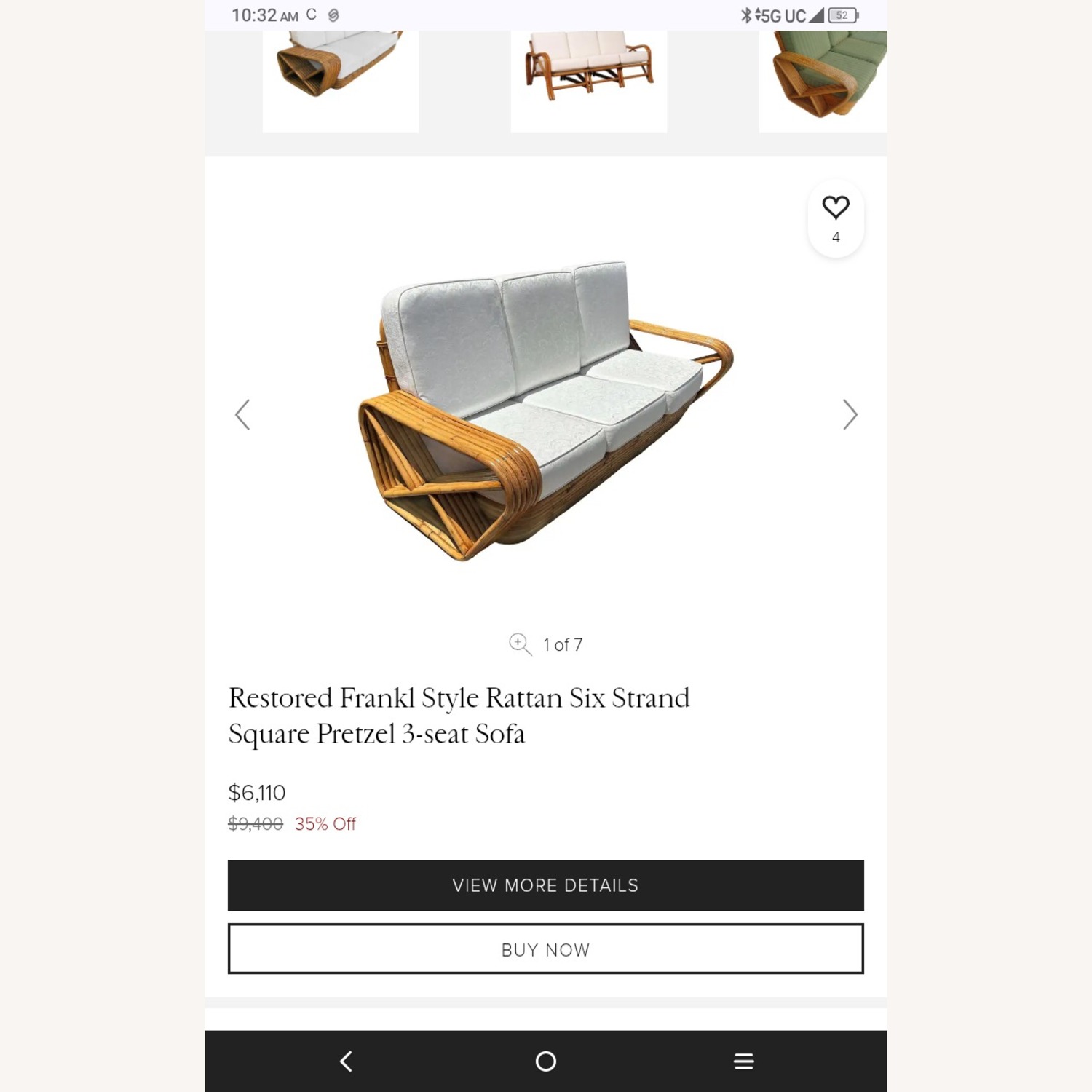 Paul Frank Rattan 3 piece Sectional Sofa - image-7