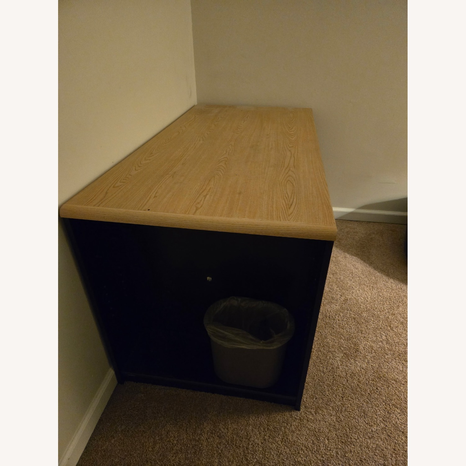 Dark Brown Wood Desk - image-1