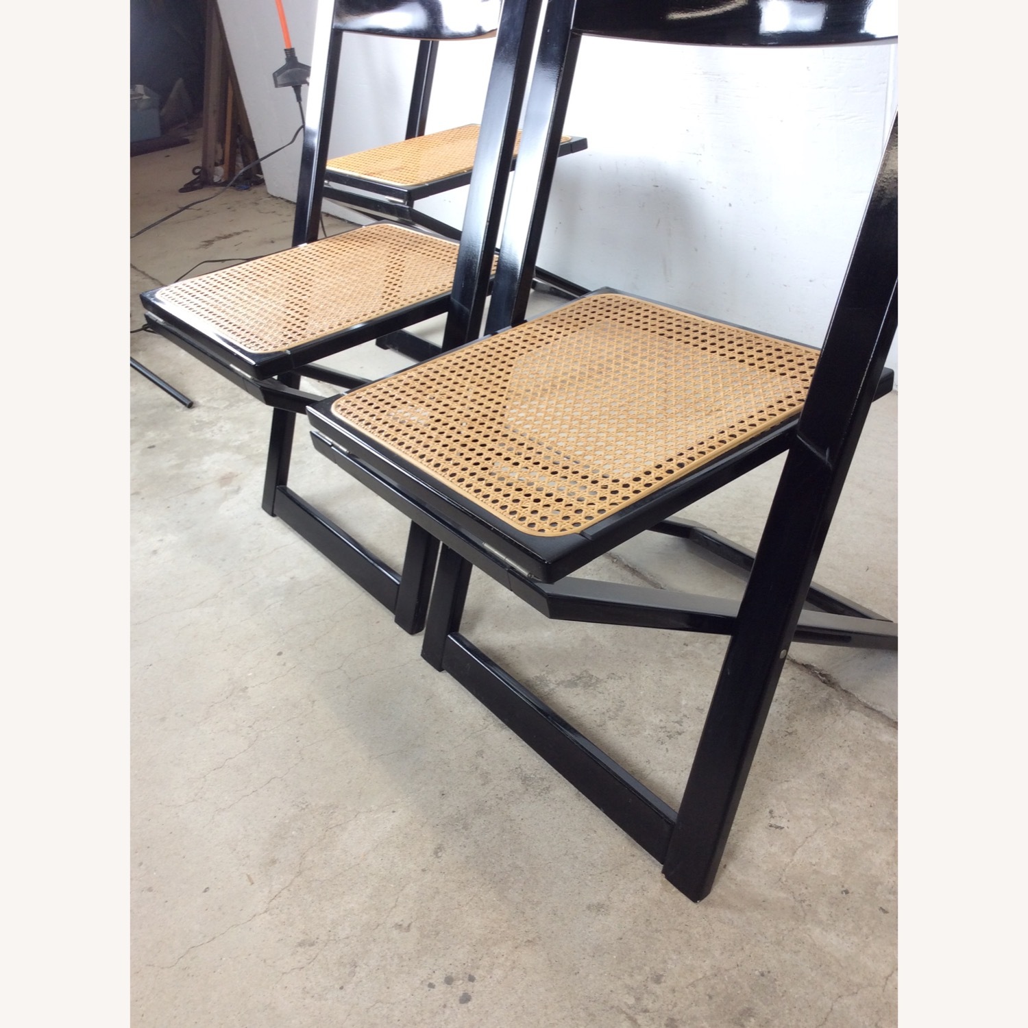 Set of 5 Folding Chairs with Cane Seats - image-6