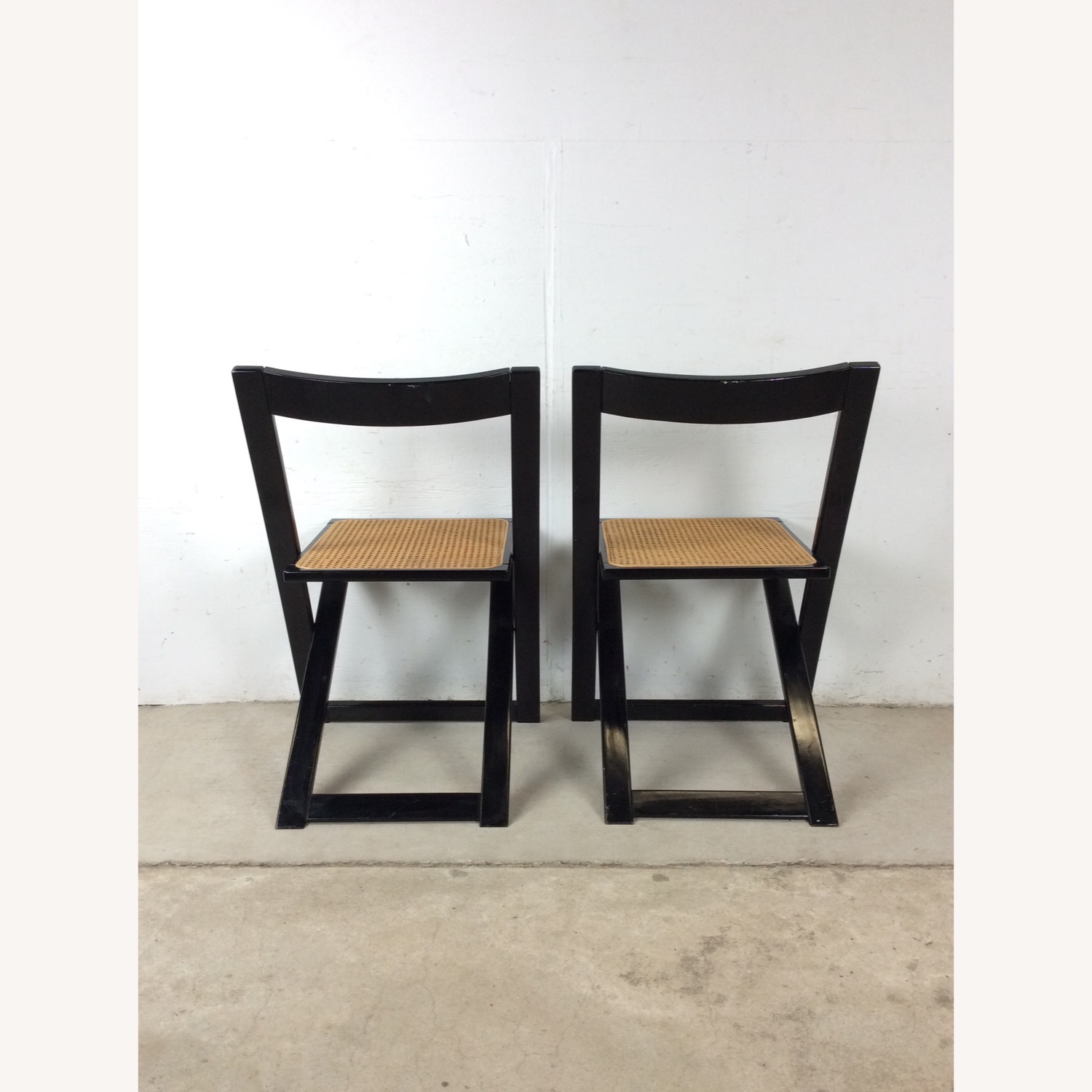 Set of 5 Folding Chairs with Cane Seats - image-16