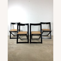 Set of 5 Folding Chairs with Cane Seats