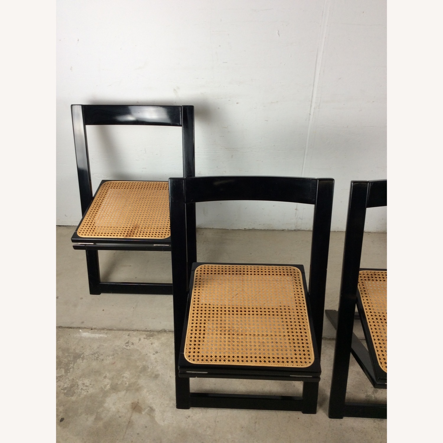 Set of 5 Folding Chairs with Cane Seats - image-3