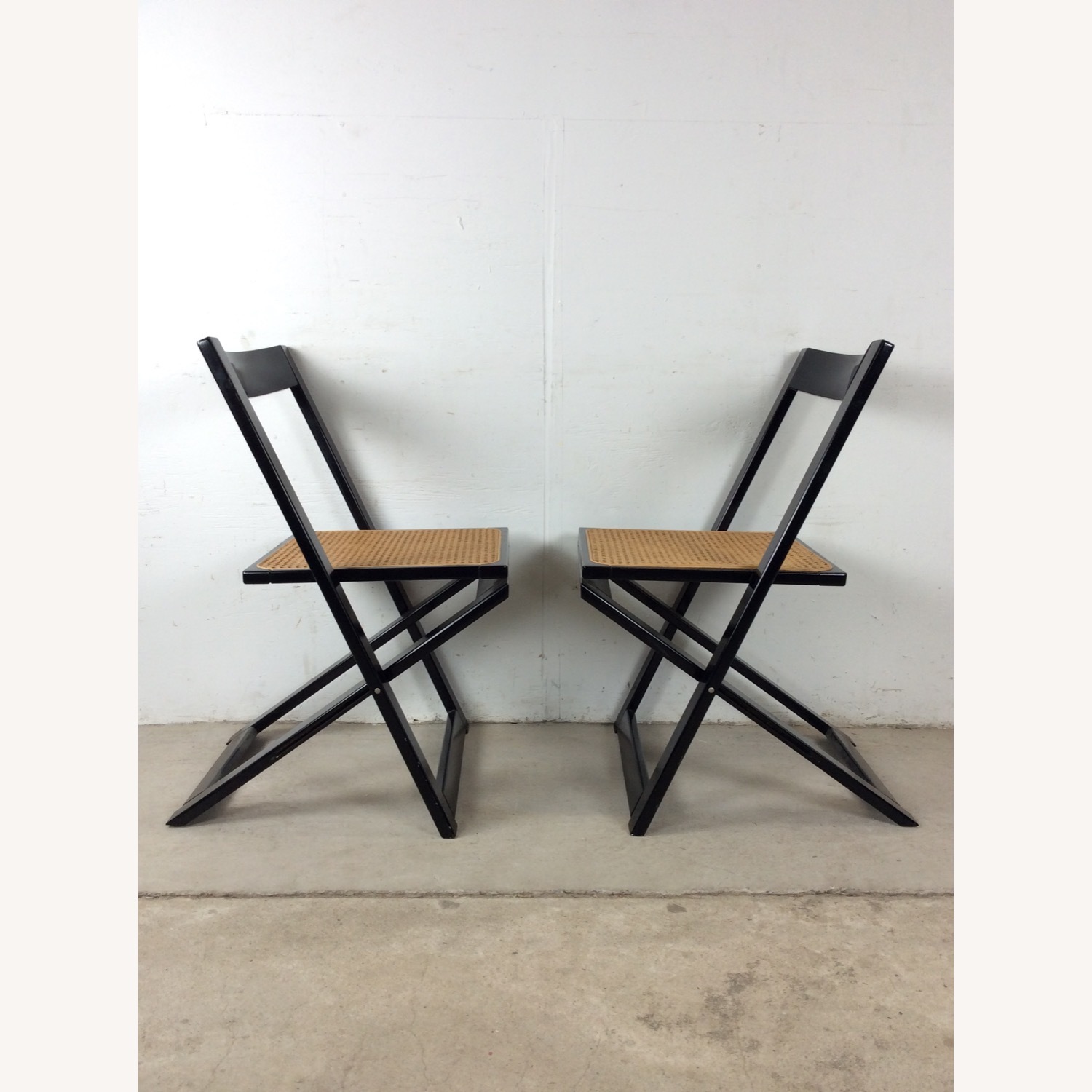 Set of 5 Folding Chairs with Cane Seats - image-13